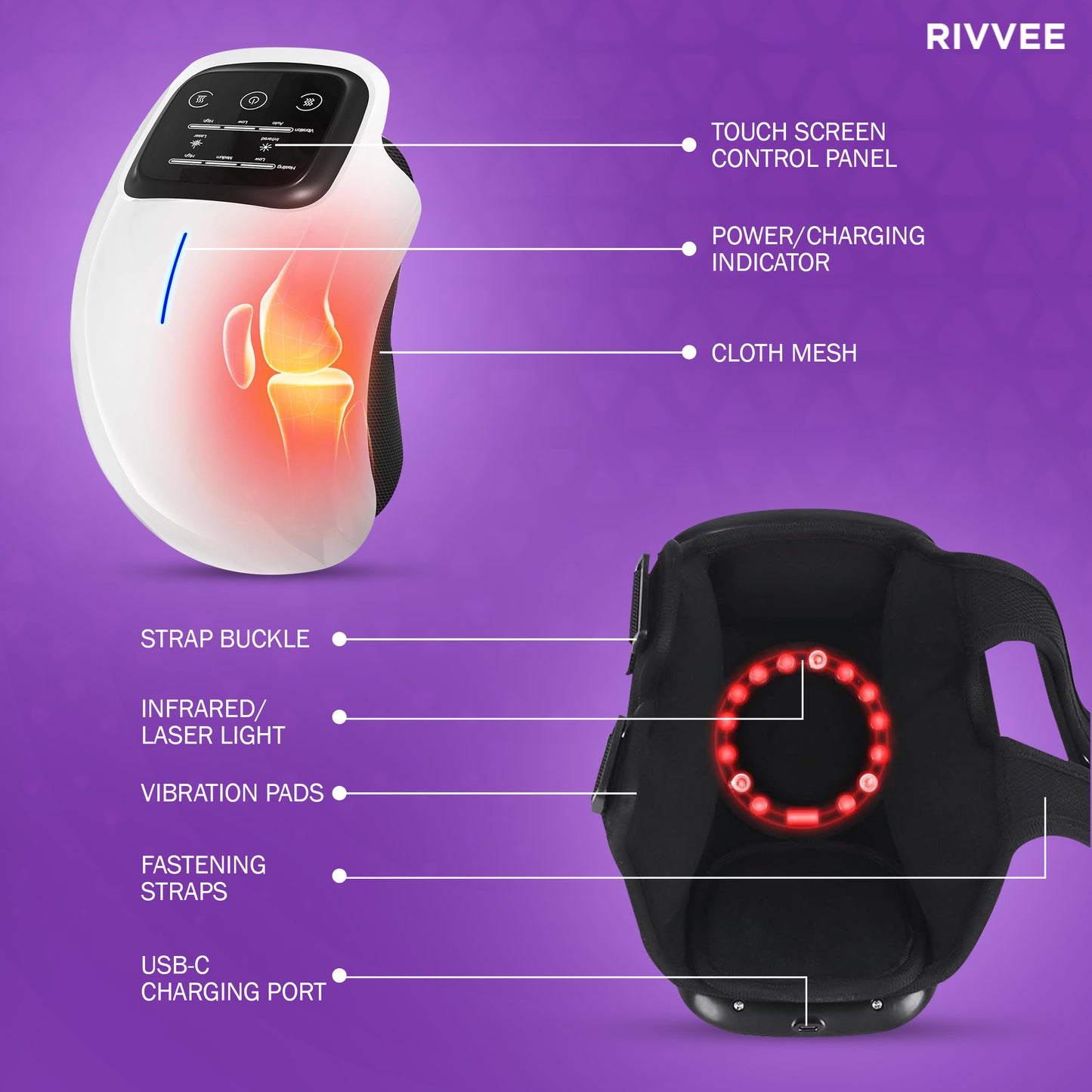 RIVVEE  The #1 Infrared Wireless Knee Massenger